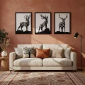 Kit Quadros Decorativos Cervos